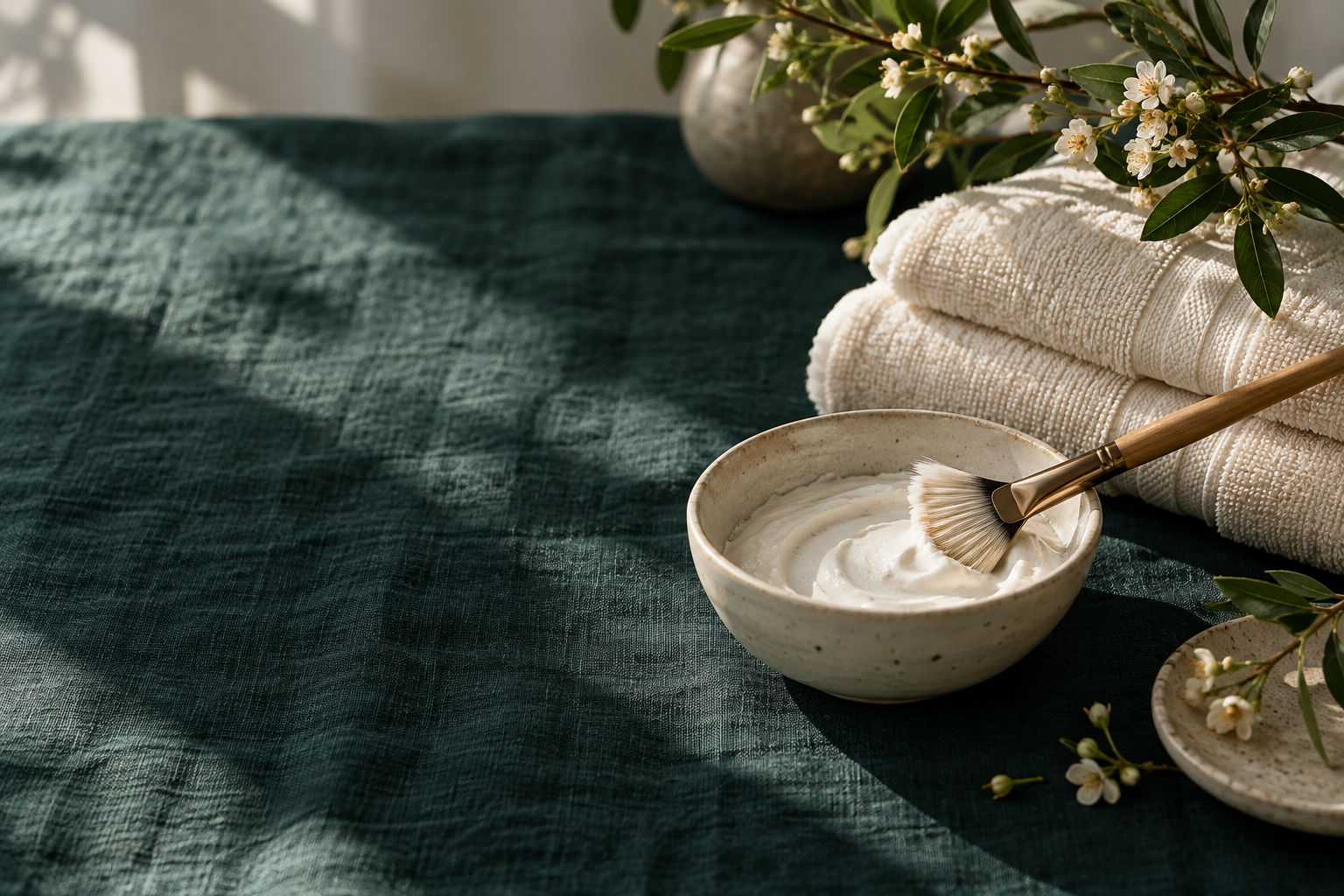 Toallas, cosméticos y accesorios para el cuidado estético de la piel